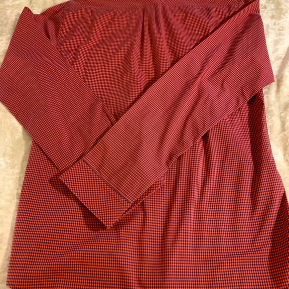 Hugo Boss Salmon/Navy Checkerboard Oxford - Picture 3 of 5